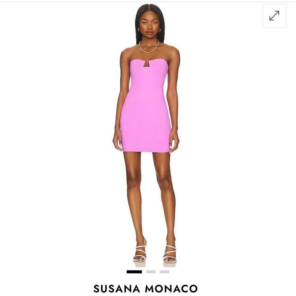 Susana Monaco Hot Pink Strapless Mini Dress